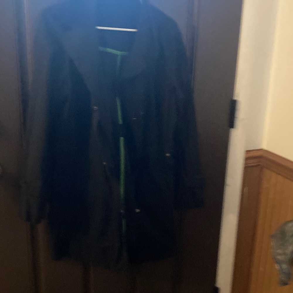 Columbia Black Jacket with Green Accent